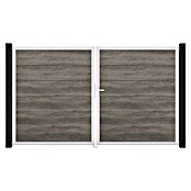 GroJa BasicLine Gartentor (300 x 180 cm, Monument Oak (EV1), Kunststoff, DIN Anschlag: Rechts) | BAUHAUS