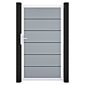 GroJa BasicLine Gartentor Premium (100 x 180 cm, Silbergrau (EV1), Kunststoff) | BAUHAUS