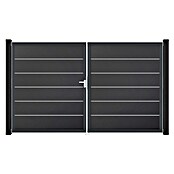 GroJa BasicLine Gartentor Premium (300 x 180 cm, Anthrazit (DB703), Kunststoff, DIN Anschlag: Links) | BAUHAUS