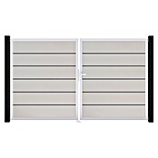 GroJa BasicLine Gartentor Premium (300 x 180 cm, Weiß (EV1), Kunststoff, DIN Anschlag: Rechts) | BAUHAUS