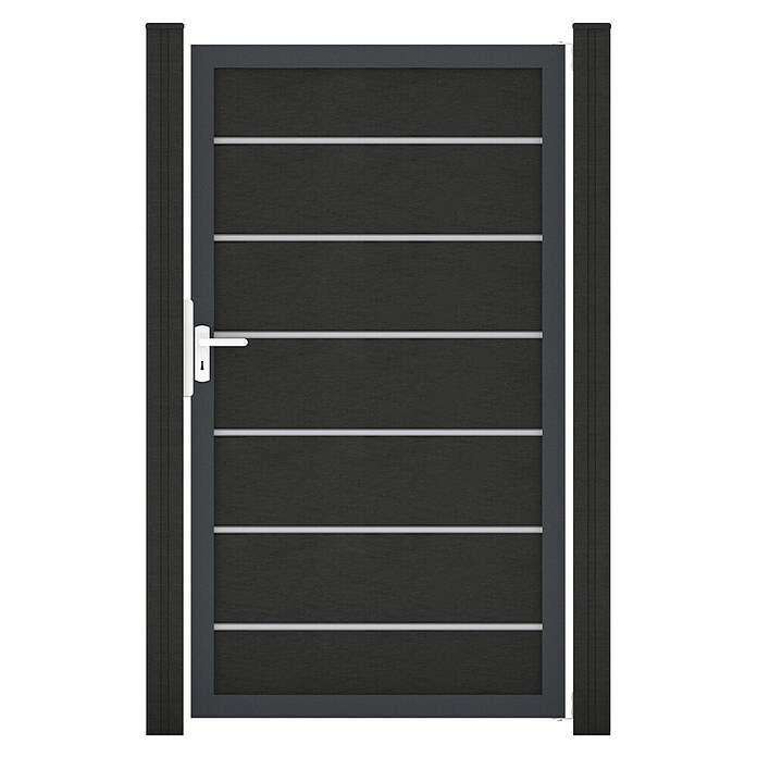 GroJa Solid Gartentor Grande Premium (100 x 180 cm, Anthrazitgrau (DB703)) | BAUHAUS