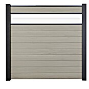 GroJa Solid Steckzaun (180 x 180 cm, Bi-color, Mit Glaseinsatz) | BAUHAUS