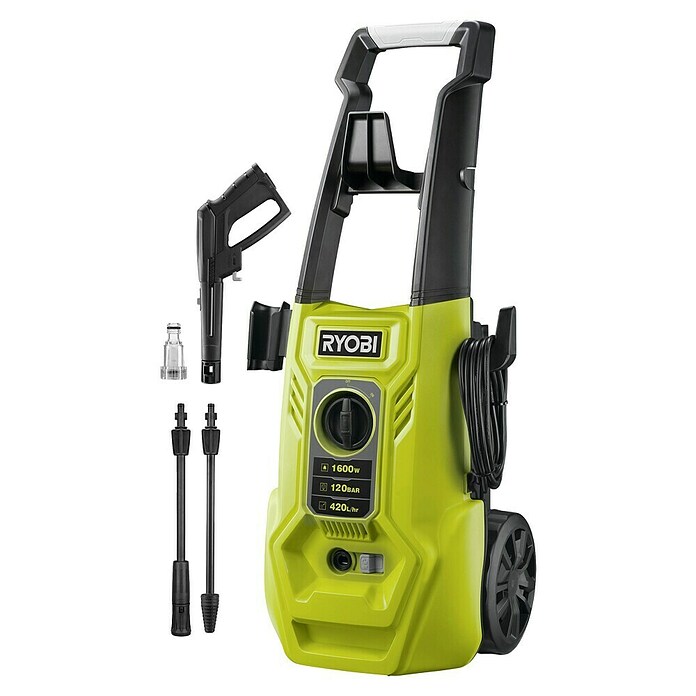 Ryobi Hochdruckreiniger RY120PWA (1 600 W, Max. Druck: 120 bar, Fördermenge: 420 l/h) | BAUHAUS