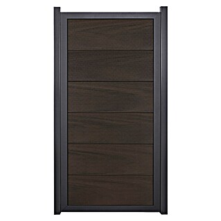 GroJa Viento Steckzaun (90 x 180 cm, Walnuss (DB703))