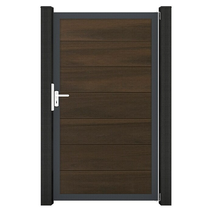 GroJa Solid Gartentor Grande (100 x 180 cm, Walnuss (DB703)) | BAUHAUS