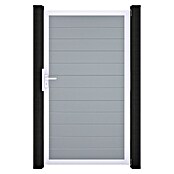GroJa BasicLine Gartentor Schmal (100 x 180 cm, Silbergrau (EV1), Kunststoff) | BAUHAUS