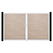 GroJa BasicLine Gartentor Schmal (300 x 180 cm, Shefflied Oak (EV1), Kunststoff, DIN Anschlag: Links) | BAUHAUS