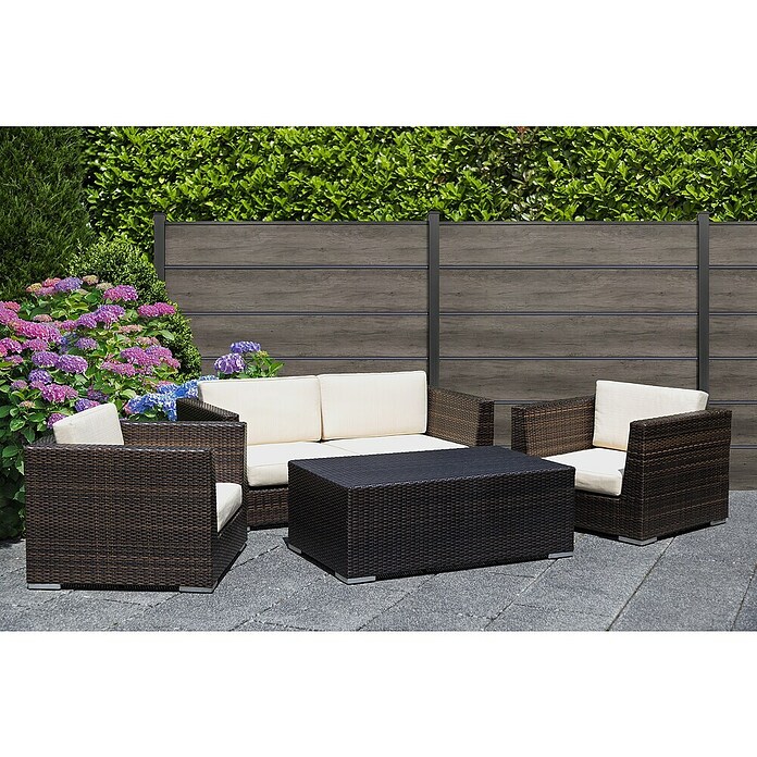 GroJa BasicLine Steckzaun Premium (180 x 180 cm, Monument Oak) | BAUHAUS