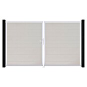 GroJa BasicLine Gartentor Schmal (300 x 180 cm, Weiß (EV1), Kunststoff, DIN Anschlag: Links) | BAUHAUS