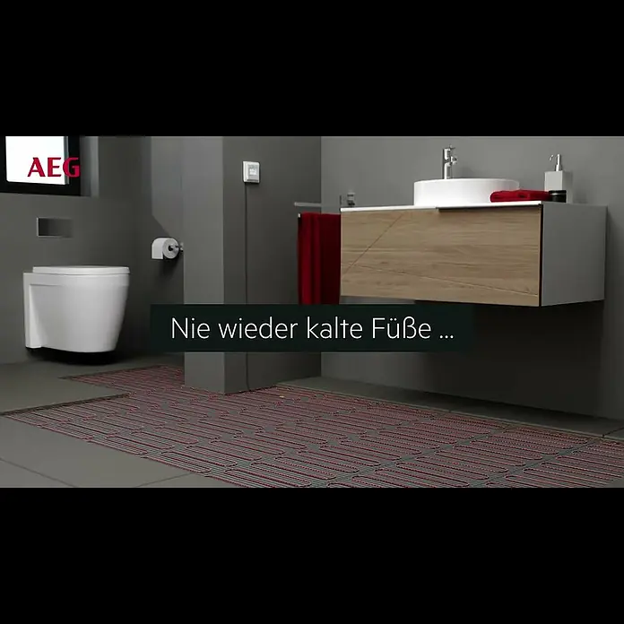 AEG Fußbodenheizung TBS TB 160/1 SET PLUS - 200 x 50 cm, Beheizbare Fläche: 1 m², 160 W - Elektrische Fubodenheizung von AEG  THERMO BODEN Comfort Turbo