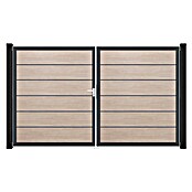 GroJa BasicLine Gartentor Premium (300 x 180 cm, Shefflied Oak (DB703), Kunststoff, DIN Anschlag: Links) | BAUHAUS