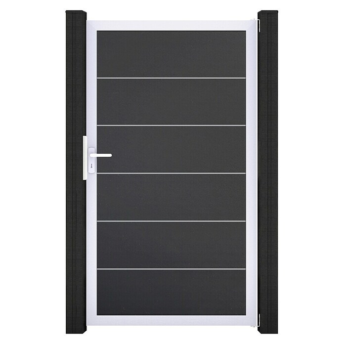 GroJa BasicLine Gartentor Premium (100 x 180 cm, Anthrazit (EV1), Kunststoff) | BAUHAUS