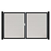 GroJa BasicLine Gartentor (300 x 180 cm, Weiß (DB703), Kunststoff, DIN Anschlag: Links) | BAUHAUS