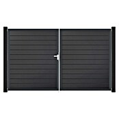 GroJa BasicLine Gartentor Schmal (300 x 180 cm, Anthrazit (DB703), Kunststoff, DIN Anschlag: Links) | BAUHAUS