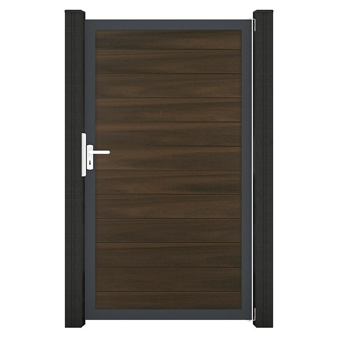 GroJa Solid Gartentor (100 x 180 cm, Walnuss (DB703)) | BAUHAUS