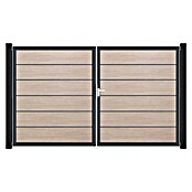 GroJa BasicLine Gartentor Premium (300 x 180 cm, Shefflied Oak (DB703), Kunststoff, DIN Anschlag: Rechts) | BAUHAUS