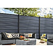 GroJa Solid Steckzaun Grande Premium (180 x 180 cm, Steingrau) | BAUHAUS