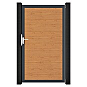 GroJa BasicLine Gartentor Schmal (100 x 180 cm, Asteiche Natur (EDB703), Kunststoff) | BAUHAUS