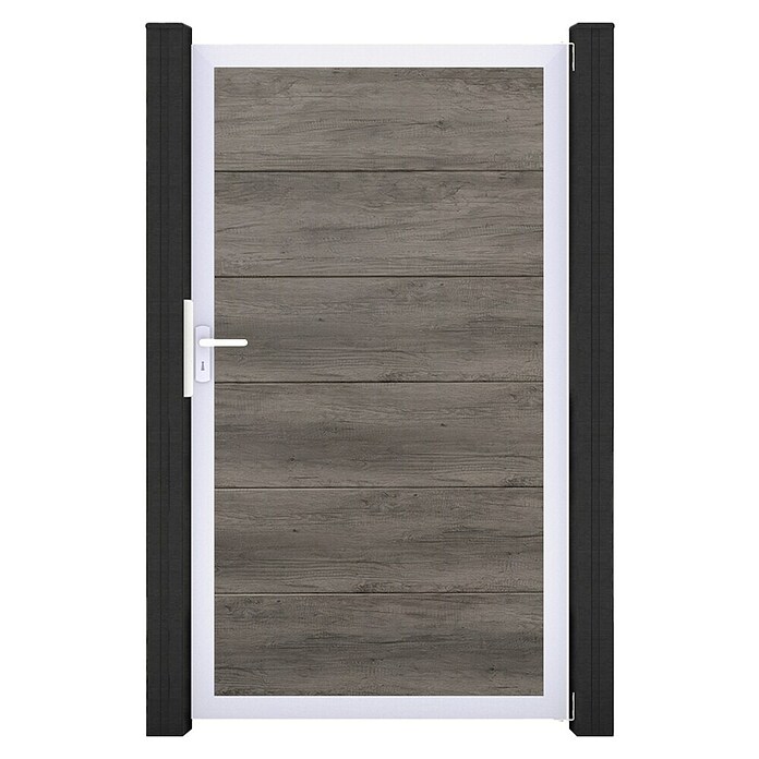 GroJa BasicLine Gartentor (100 x 180 cm, Monument Oak (EV1), Kunststoff) | BAUHAUS