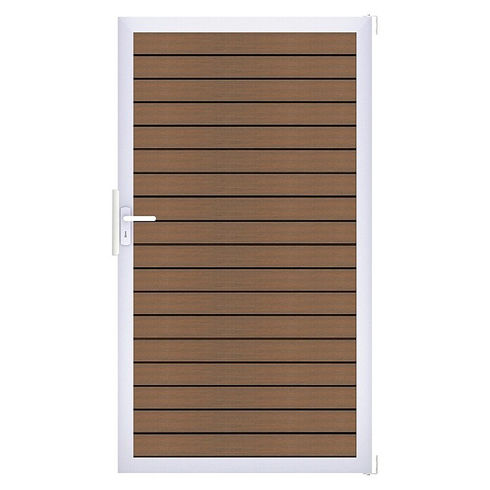 GroJa Gartentor Rhombus (100 x 180 cm, Teak (EV1), Aluminium) | BAUHAUS