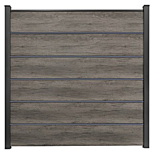 GroJa BasicLine Steckzaun Premium (180 x 180 cm, Monument Oak)