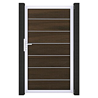 GroJa Solid Gartentor Grande Premium (100 x 180 cm, Walnuss (EV1))