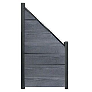 GroJa Solid Sichtschutz-Abschlusselement Grande (90 x 180 cm, Steingrau)