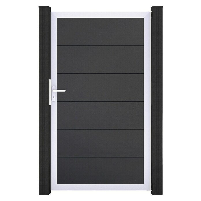 GroJa BasicLine Gartentor (100 x 180 cm, Anthrazit (EV1), Kunststoff) | BAUHAUS