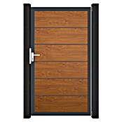 GroJa BasicLine Gartentor Premium (100 x 180 cm, Golden Oak (DB703), Kunststoff) | BAUHAUS