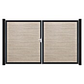 GroJa BasicLine Gartentor (300 x 180 cm, Shefflied Oak (DB703), Kunststoff, DIN Anschlag: Links) | BAUHAUS