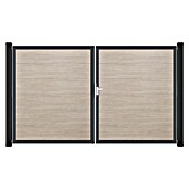 GroJa BasicLine Gartentor (300 x 180 cm, Shefflied Oak (DB703), Kunststoff, DIN Anschlag: Rechts) | BAUHAUS