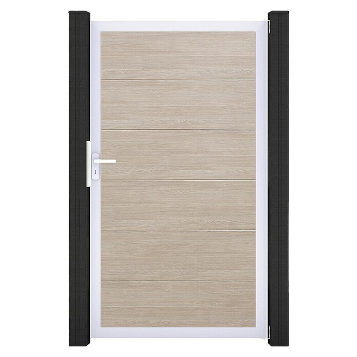 GroJa BasicLine Gartentor (100 x 180 cm, Shefflied Oak (EV1), Kunststoff) | BAUHAUS