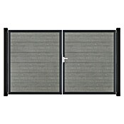 GroJa BasicLine Gartentor (300 x 180 cm, Grey Ash Cut (DB703), Kunststoff, DIN Anschlag: Rechts) | BAUHAUS