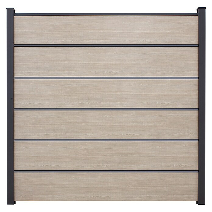 GroJa BasicLine Steckzaun Premium (180 x 180 cm, Sheffield Oak) | BAUHAUS