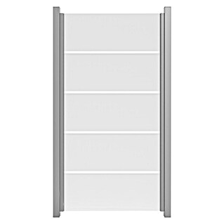GroJa Ambiente Sichtschutzelement (B x H: 90 x 180 cm, Silber/Blockstreifen)