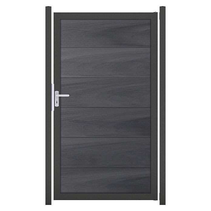 GroJa Viento Gartentor (100 x 180 cm, Steingrau (EDB703), Aluminium) | BAUHAUS
