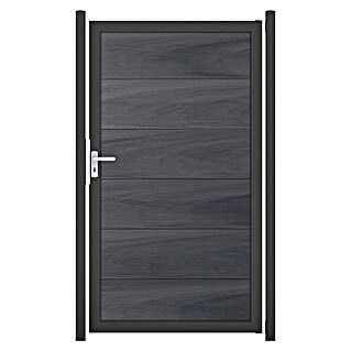 GroJa Viento Gartentor (100 x 180 cm, Steingrau (EDB703), Aluminium)