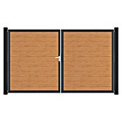GroJa BasicLine Gartentor Schmal (300 x 180 cm, Asteiche Natur (DB703), Kunststoff, DIN Anschlag: Links) | BAUHAUS