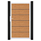GroJa BasicLine Gartentor Premium (100 x 180 cm, Asteiche Natur (EV1), Kunststoff) | BAUHAUS
