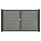 GroJa BasicLine Gartentor (300 x 180 cm, Grey Ash Cut (DB703), Kunststoff, DIN Anschlag: Links) | BAUHAUS