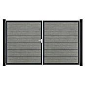 GroJa BasicLine Gartentor Premium (300 x 180 cm, Grey Ash Cut (DB703), Kunststoff, DIN Anschlag: Links) | BAUHAUS