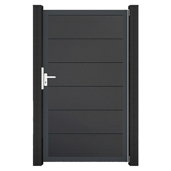 GroJa BasicLine Gartentor (100 x 180 cm, Anthrazit (DB703), Kunststoff) | BAUHAUS