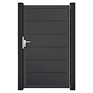 GroJa BasicLine Gartentor (100 x 180 cm, Anthrazit (DB703), Kunststoff)