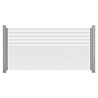 GroJa Ambiente Sichtschutzelement (B x H: 180 x 90 cm, Silber/Streifen)
