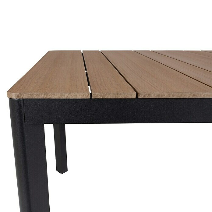 Sunfun Mesa de jardín Bellua (L x An x Al: 172 x 100 x 74 cm, Aluminio/Polywood, Antracita/Natural) | BAUHAUS
