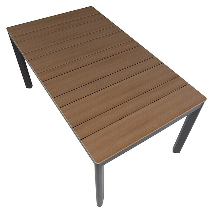 Sunfun Mesa de jardín Bellua (L x An x Al: 172 x 100 x 74 cm, Aluminio/Polywood, Antracita/Natural) | BAUHAUS