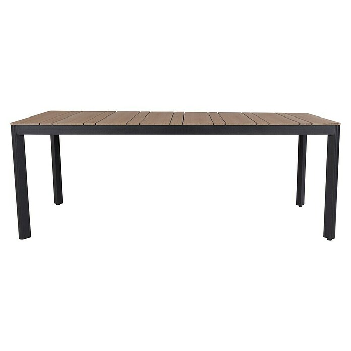 Sunfun Mesa de jardín Bellua (L x An x Al: 222 x 100 x 74 cm, Aluminio/Polywood, Antracita/Natural) | BAUHAUS