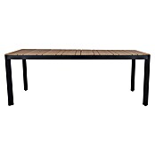 Sunfun Mesa de jardín Bellua (L x An x Al: 222 x 100 x 74 cm, Aluminio/Polywood, Antracita/Natural) | BAUHAUS