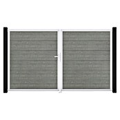 GroJa BasicLine Gartentor (300 x 180 cm, Grey Ash Cut (EV1), Kunststoff, DIN Anschlag: Links) | BAUHAUS