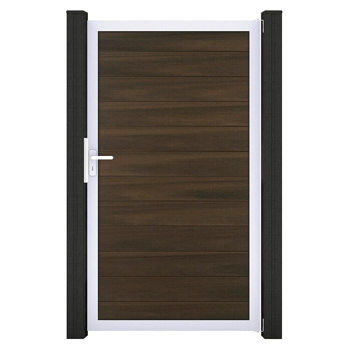 GroJa Solid Gartentor (100 x 180 cm, Walnuss (EV1)) | BAUHAUS
